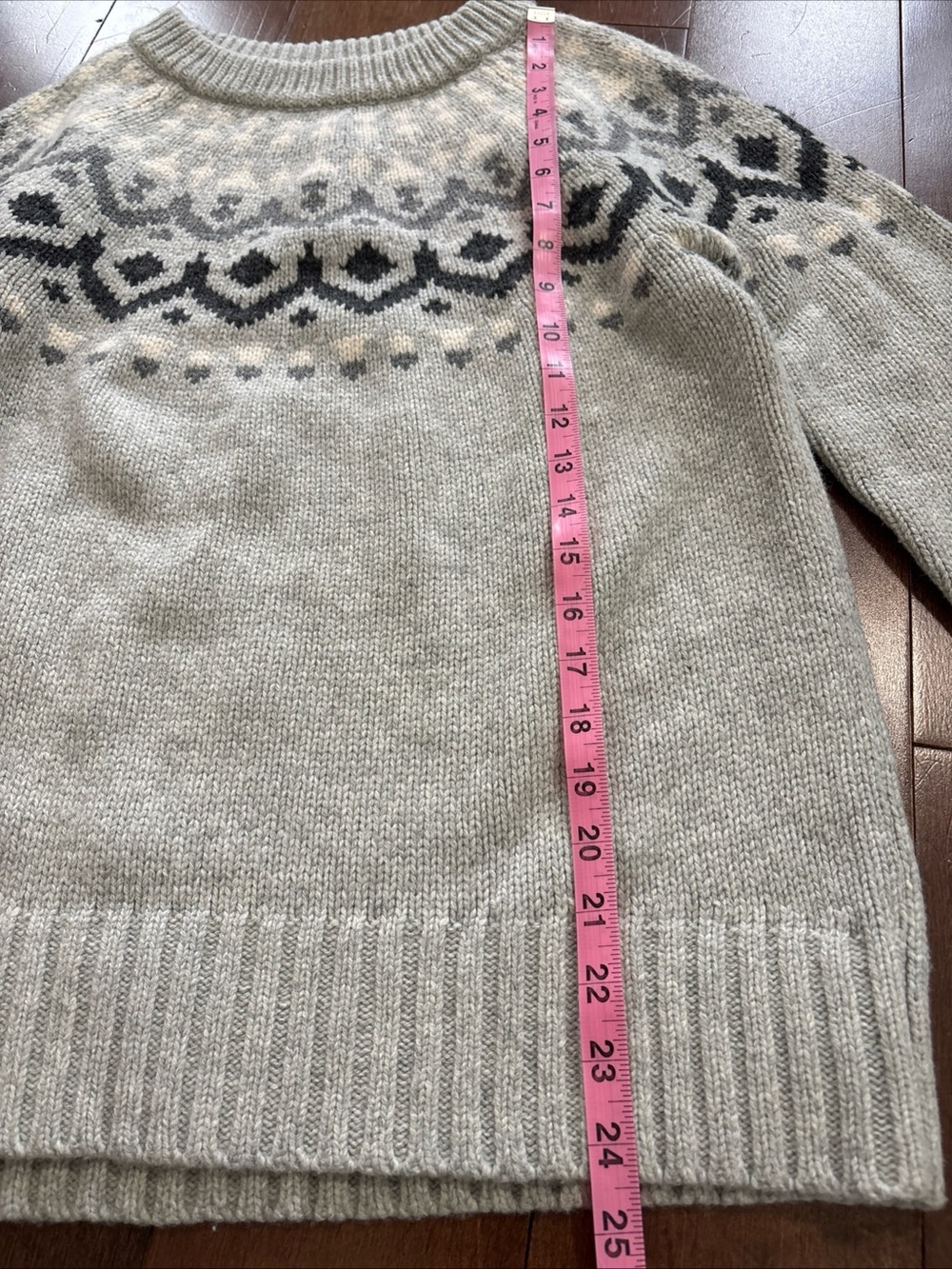 J.Crew Wool-Blend Fair Isle‎ Crew Pullover Sweater Womens S Heather Dusk Multi - Picture 5 of 14